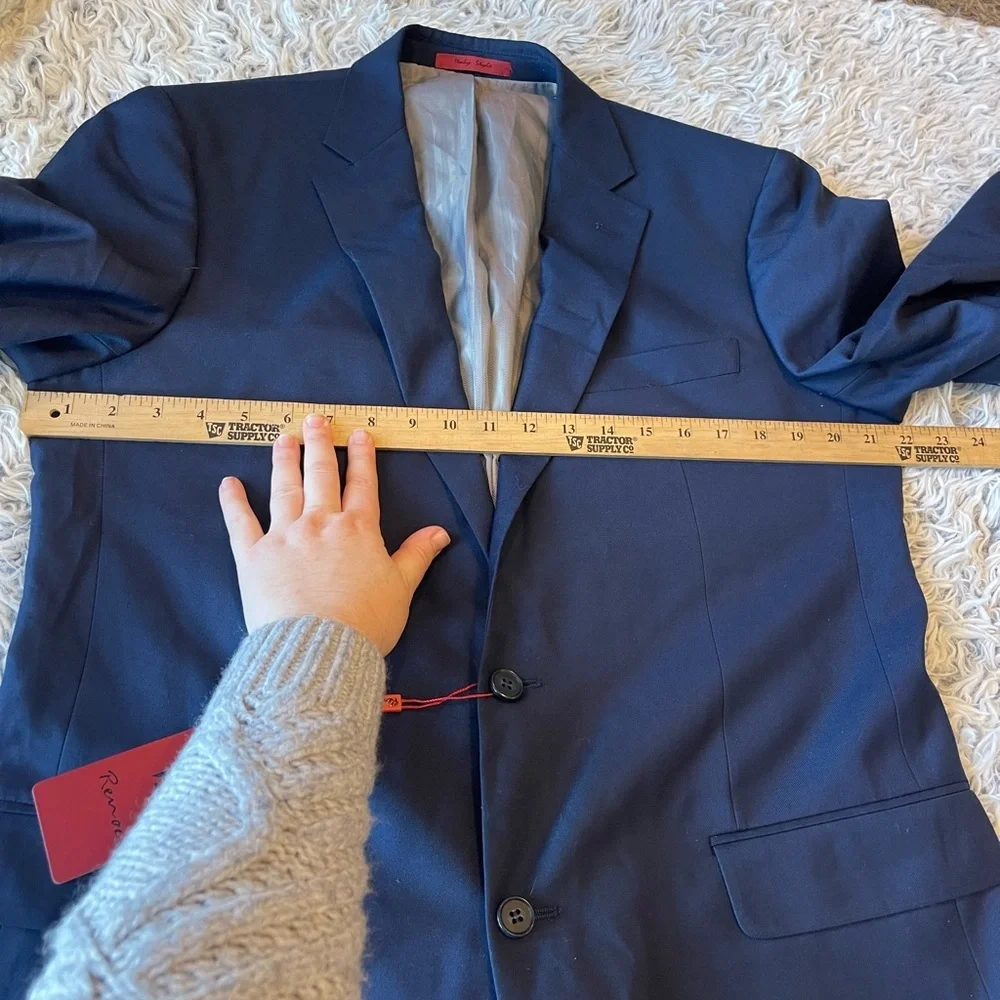 Renoir Nwt Italy style navy blazer suit jacket